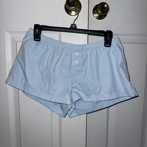 Brandy Melville Sky Blue Striped Shorts